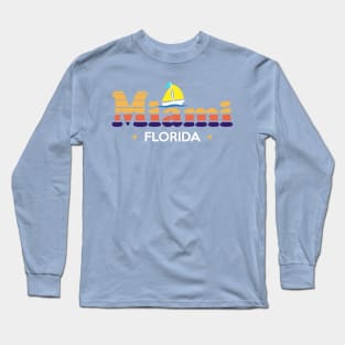 Miami Retro 80s design Long Sleeve T-Shirt